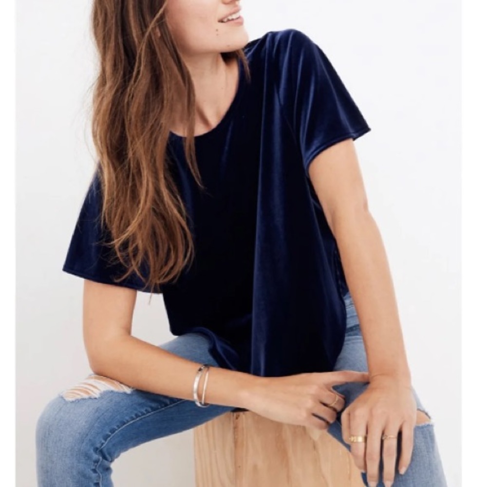 Madewell Velvet Top, Size S